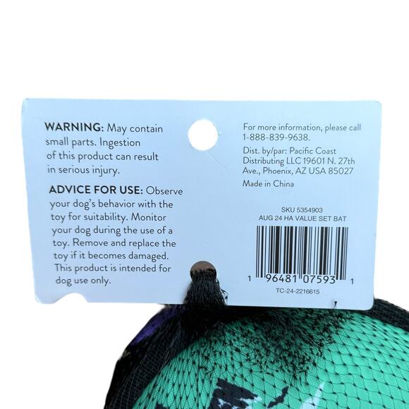 Thrills & Chills Dog Toys Halloween Fun Pack Squeaky Crinkle Thrash Plush Toss - Picture 3 of 3